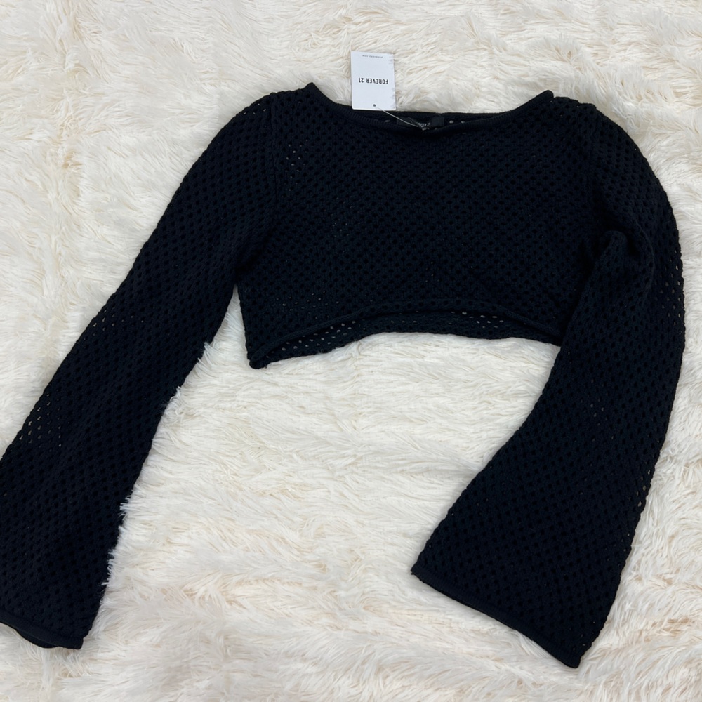 Black Crochet Bolero